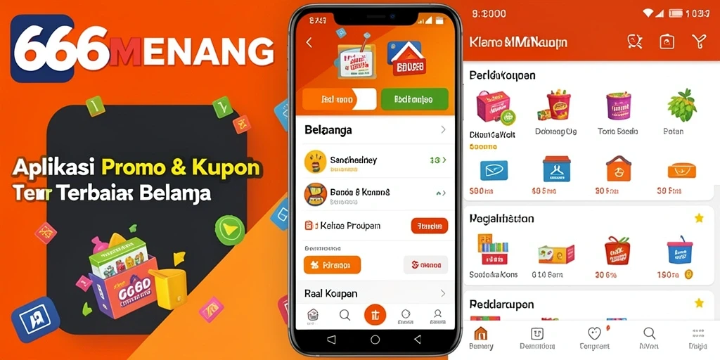Tampilan antarmuka aplikasi 666MENANG dengan fungsi Promo & Kupon.
