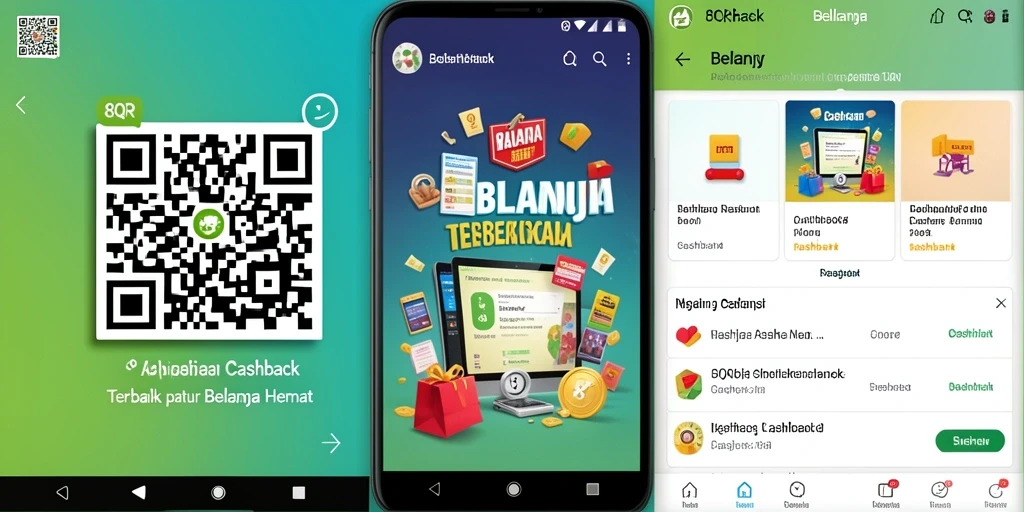 Tampilan antarmuka 8QR yang sederhana dan fungsional untuk cashback.