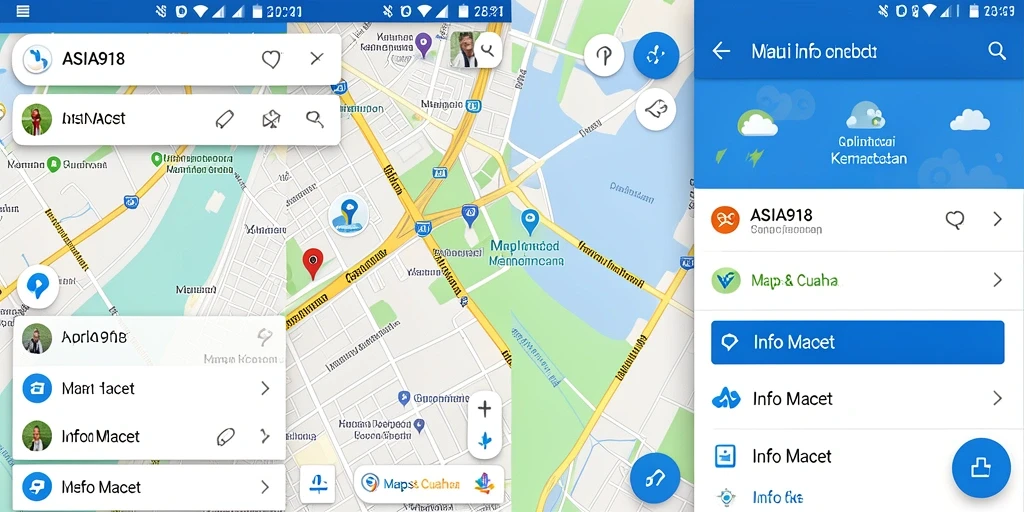 Tampilan antarmuka utama ASIA918 menampilkan informasi kemacetan secara real-time.
