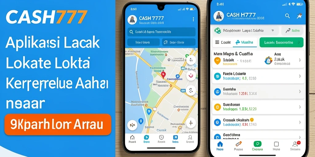 Antarmuka pengguna CASH777 yang intuitif untuk fungsi Lacak Lokasi.