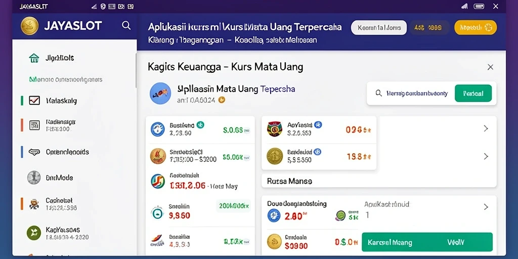 Tampilan antarmuka JAYASLOT yang sederhana dan informatif.