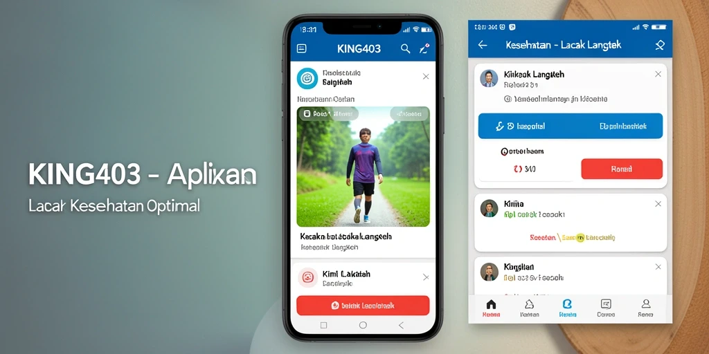 Screenshot utama aplikasi KING403 menampilkan fungsi Lacak Langkah yang mudah digunakan.