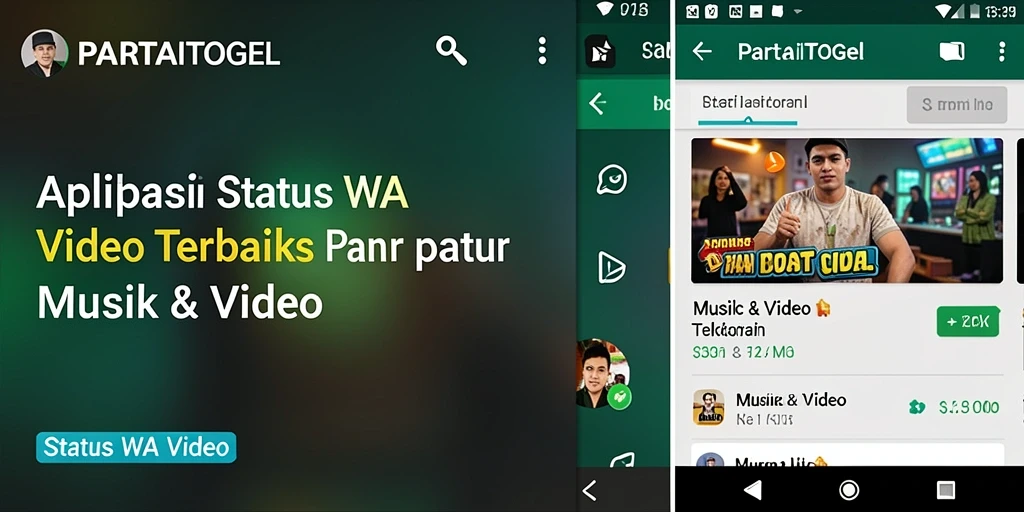 Antarmuka menarik dan fungsional dari aplikasi Status WA Video.