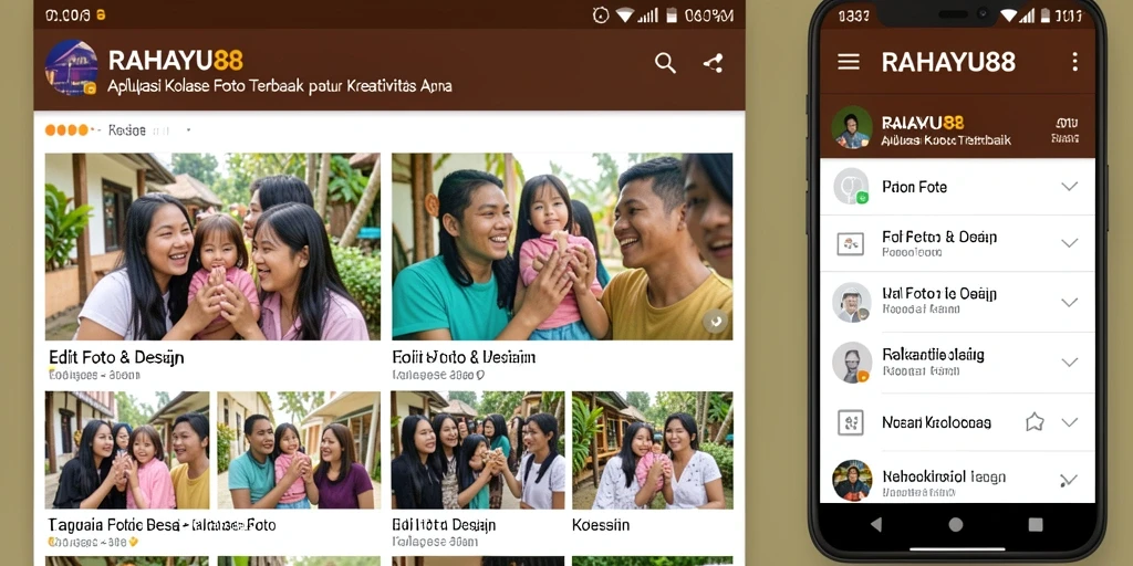 Tampilan antarmuka RAHAYU88 untuk membuat kolase foto yang menarik.