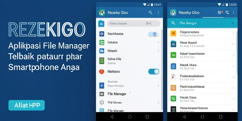 Tampilan antarmuka utama aplikasi REZEKIGO sebagai File Manager.